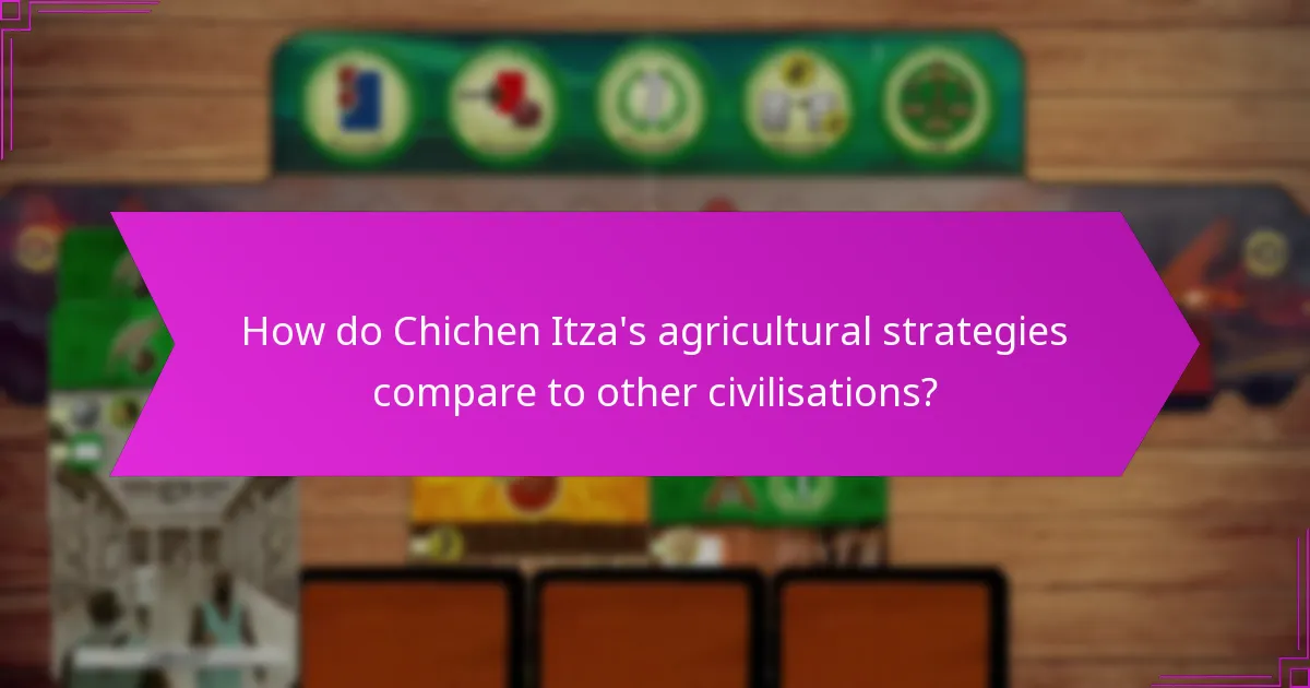 How do Chichen Itza’s agricultural strategies compare to other civilisations?