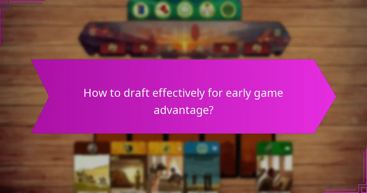 Which factors influence early game decision-making?
