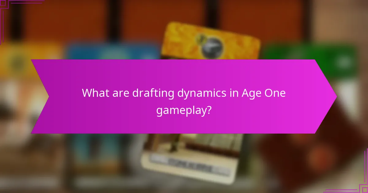 What strategic choices do players face in Age One?