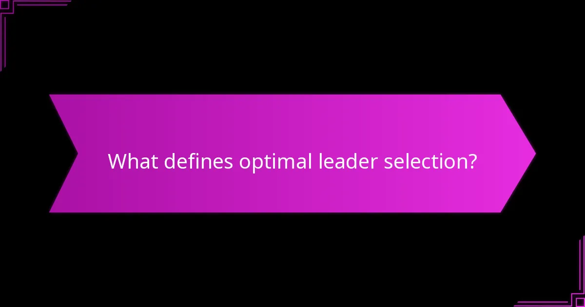 How to implement leader selection strategies?